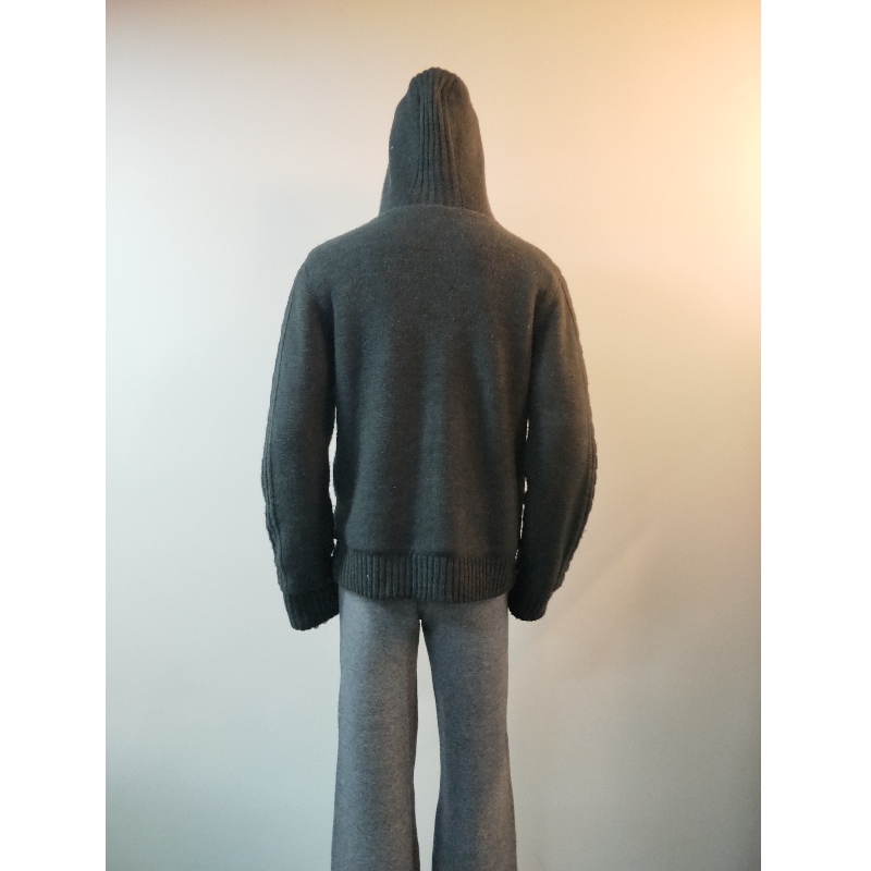 검은 색 니트 스웨터 코트 RLMS0063F