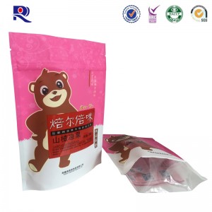 스낵 식품 용 라미네이트 플라스틱 스탠드 업 지퍼 파우치