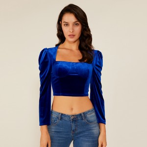 여성 여름 파티 클럽 패션 디자인 레이디 도매 스웨이드 Oem 탑 블라우스