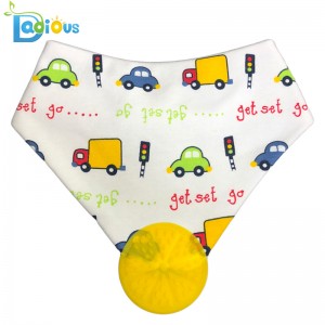 아마존 탑 판매 코튼 턱받이와 Teether 보이 Teether 턱받이 두건 Teething Bibs for Girls