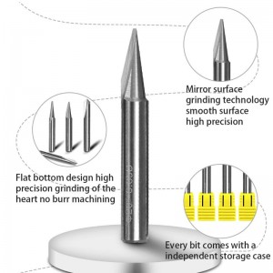 조각 비트, 2 피리 스트레이트 CNC V 비트 1/4 인치 샹크 마킹 원추 각인 라우터 도구 철강 알루미늄 황동 MDF 우드
