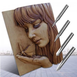 조각 비트, 2 피리 스트레이트 CNC V 비트 1/4 인치 샹크 마킹 원추 각인 라우터 도구 철강 알루미늄 황동 MDF 우드