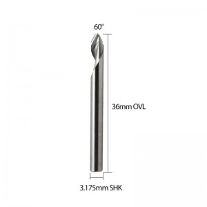 나선형 60 학위 V 그루브 조각 도구 플랫 하단 CNC 라우터 비트 알루미늄 MDF 하드 우드 구리에 대 한 1/8 인치 생크 5PCS