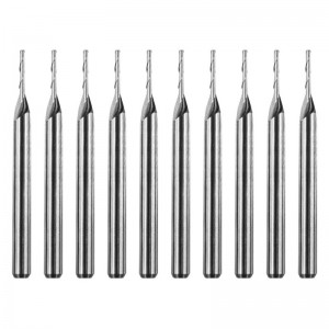 초경 밀링 비트, 이중 플루트 나선형 카바이드 플랫 엔드 밀 CNC 라우터 비트 1mm 커팅 디아.