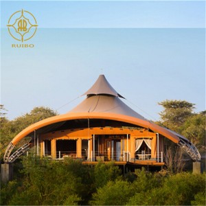 공장 조립식 럭셔리 PVDF 멤브레인 소재 철 구조물 호텔 하우스 텐트