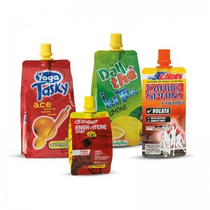 사용자 지정 200 ml 액체 알루미늄 플라스틱 음료 유기 바나나 과일 젤리 주스 저장 스토리지 doypack 주둥이 파우치 주스 가방