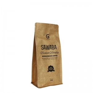 간단한 크래프트 커피 봉지 쿼드 물개 상자 바닥 포장