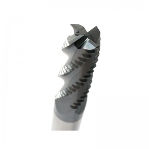 초경 황삭 엔드 밀, Tialn 코팅 HRC45, 4 플루트, 1/4 \