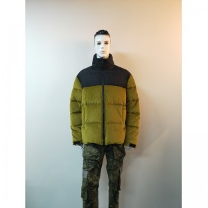 노랑 \u0026 검정 대비 남성 PUFFER JACKET RLMPC0020N