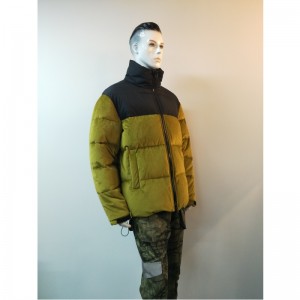 노랑 \u0026 검정 대비 남성 PUFFER JACKET RLMPC0020N