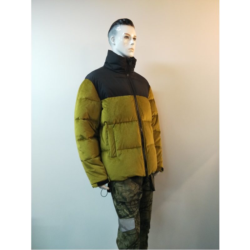 노랑 u0026 검정 대비 남성 PUFFER JACKET RLMPC0020N