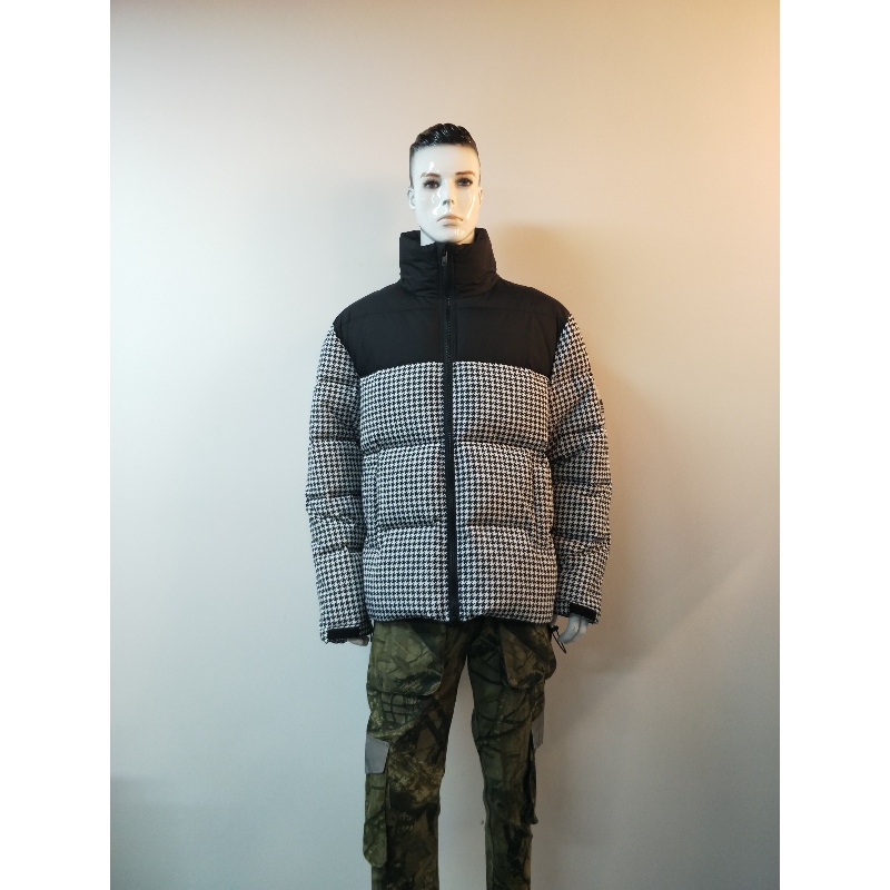 화이트 u0026 블랙 대조 남성 PUFFER JACKET RLMPC0021N