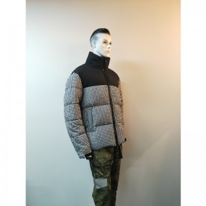화이트 \u0026 블랙 대조 남성 PUFFER JACKET RLMPC0021N