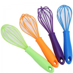 실리콘 계란 교반기 고품질 휴대용 교반기 실리콘 미끄럼 방지 핸들 베이킹 주방 도구