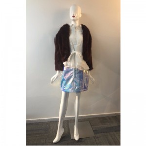 브라운 RLWF0027의 여성 가짜 모피 재킷