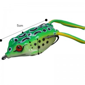 실리콘 천둥 개구리 시뮬레이션 레이 개구리 도로 미끼 거짓 미끼 더블 후크 검은 미끼 검은 물고기 낚시 장비를 죽이는 전문