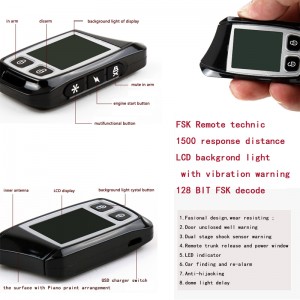 2 개의 FSK LCD 전송기 먼 차 경보 500m를 가진 차 부호 그래버