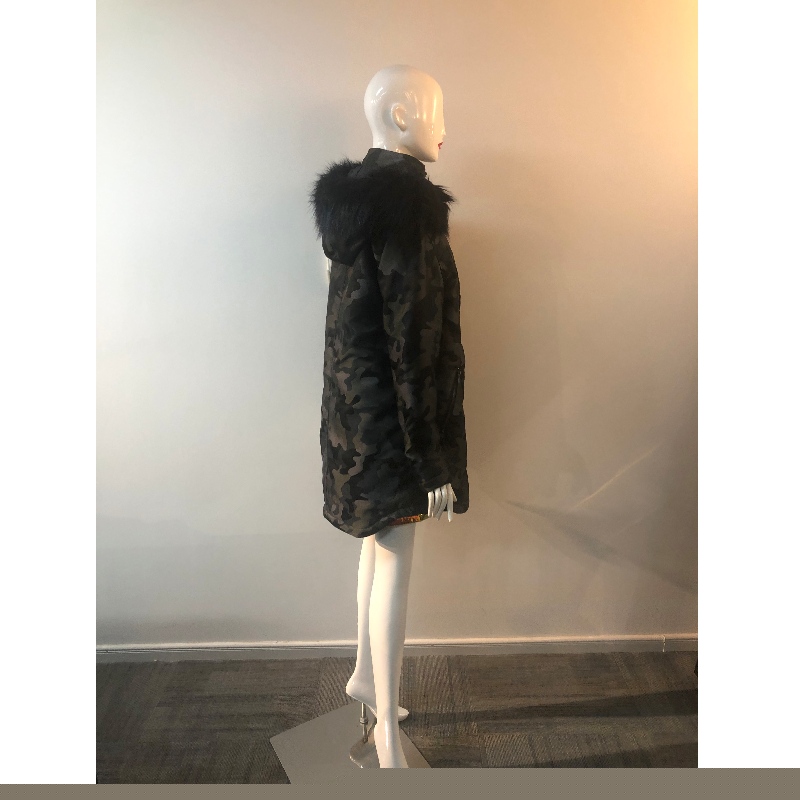 레이디스 카모 후드 코트 RLWPC0040