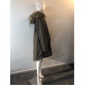 레이디스 다크 그레이 패딩 코트 RLWPC0071