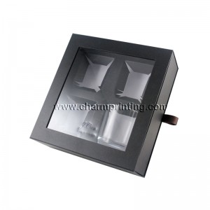 플라스틱 창을 가진 주문 백색 색깔 장방형 선물 상자