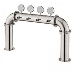 맥주 배급 장비 ​​막대기 대중 음식점 램프 PVD를 가진 상한 포도주 란 4 구멍 문 유형 포도주 탑