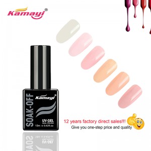 Kamayi 주문 상표 못을위한 뜨거운 판매 72colors 직업적인 색깔 Uv 젤 매니큐어 Polish12ml