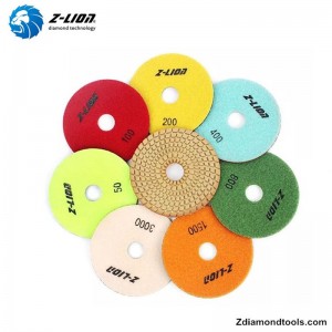Z-LION ZL-123C 수지 습식 다이아몬드 석재 프로젝트 용 연질 연마 패드