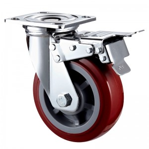 헤비 듀티-블랙 TPE 휠이 장착 된 크롬 도금 하우징 1