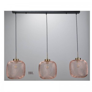 강철 메시 그늘을 가진 현대 펀 던트 램프