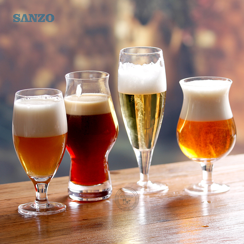 Sanzo 막대기 창조적 인 돛 모양 주스와 맥주 유리제 컵 커트 맥주 유리에 의하여 개인화되는 맥주 잔