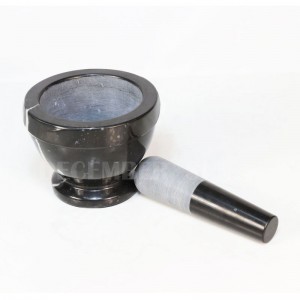 검은 대리석 박격포 및 방 앗 공이