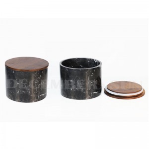 검은 대리석 용기 세트