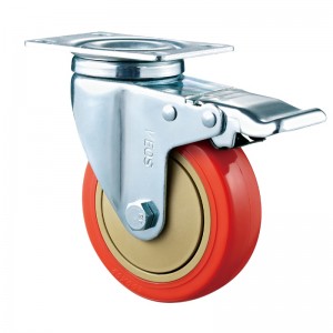 중형 듀티-주황색 TPE 휠이있는 크롬 도금 하우징 16