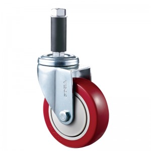 중형 듀티-빨간색 Diamand TPE 휠이있는 크롬 도금 하우징