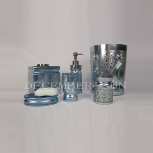 원형 레이저 컷 패턴 유리 욕실 액세서리