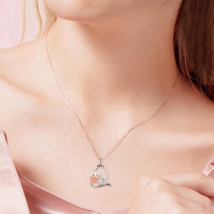 925 스털링 실버 로즈 하트 펜던트 문 목걸이 맞춤 새겨진 목걸이 2020 디자인