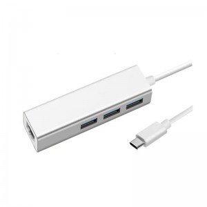 USB Type C-LAN (1000M) + USB 3.0x3 허브 어댑터