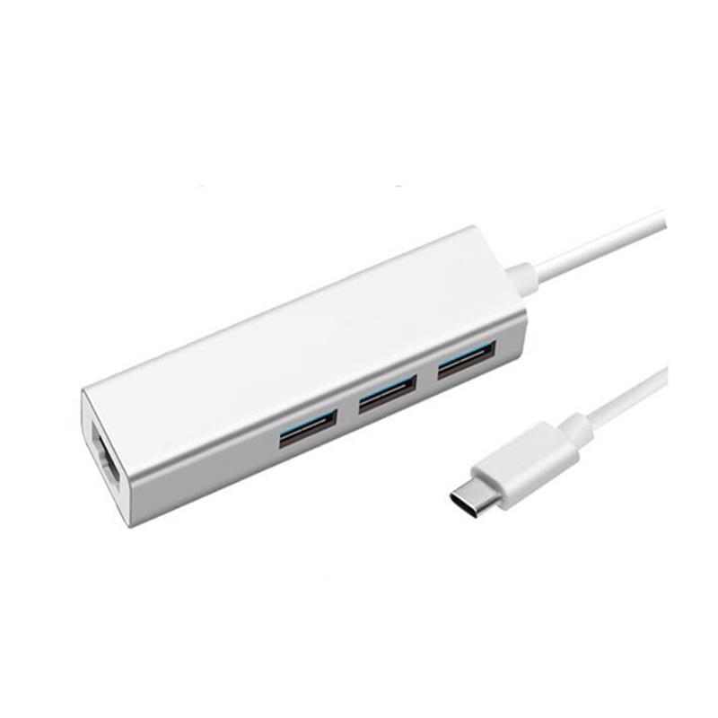 USB Type C-LAN (1000M) + USB 3.0x3 허브 어댑터