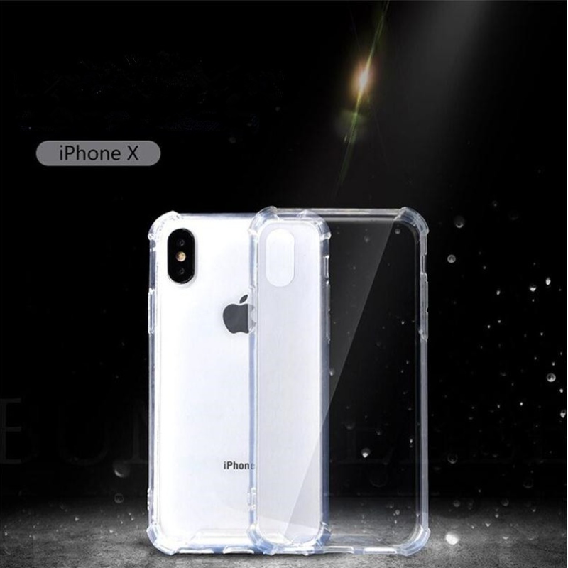 iPhone X / iPhone XS TPU + PC 투명 및 충격 방지 휴대폰 케이스