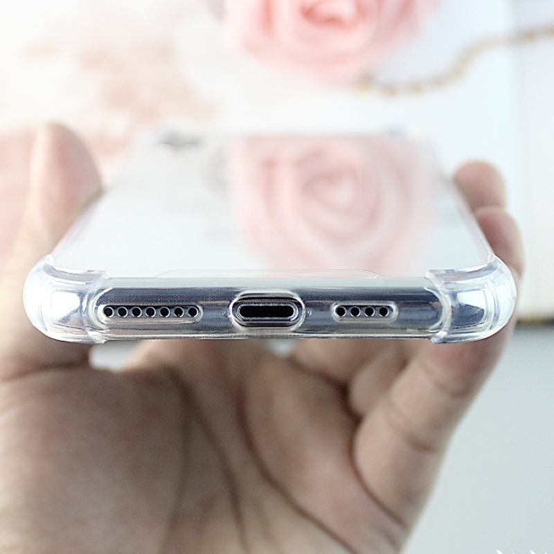 iPhone X / iPhone XS TPU + PC 투명 및 충격 방지 휴대폰 케이스