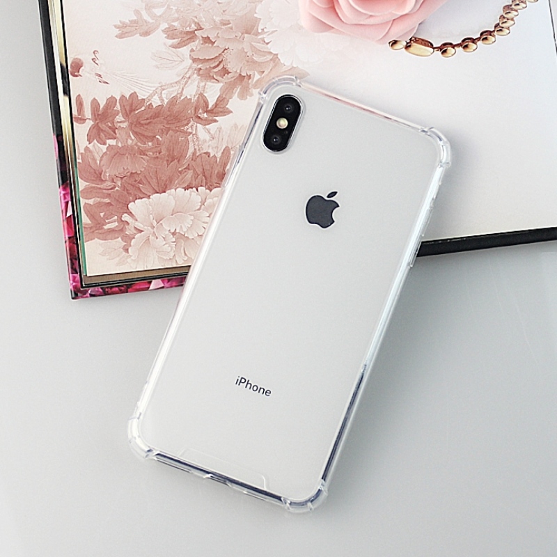 iPhone X / iPhone XS TPU + PC 투명 및 충격 방지 휴대폰 케이스