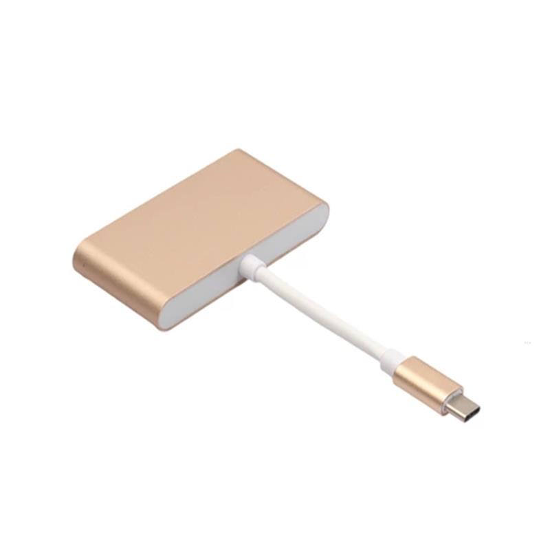 4-in-1 USB Type C-USB 3.0x3 + Type C 허브 어댑터