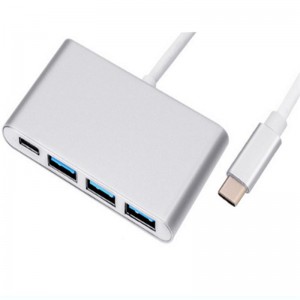 4-in-1 USB Type C-USB 3.0x3 + Type C 허브 어댑터