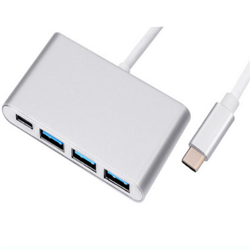 4-in-1 USB Type C-USB 3.0x3 + Type C 허브 어댑터