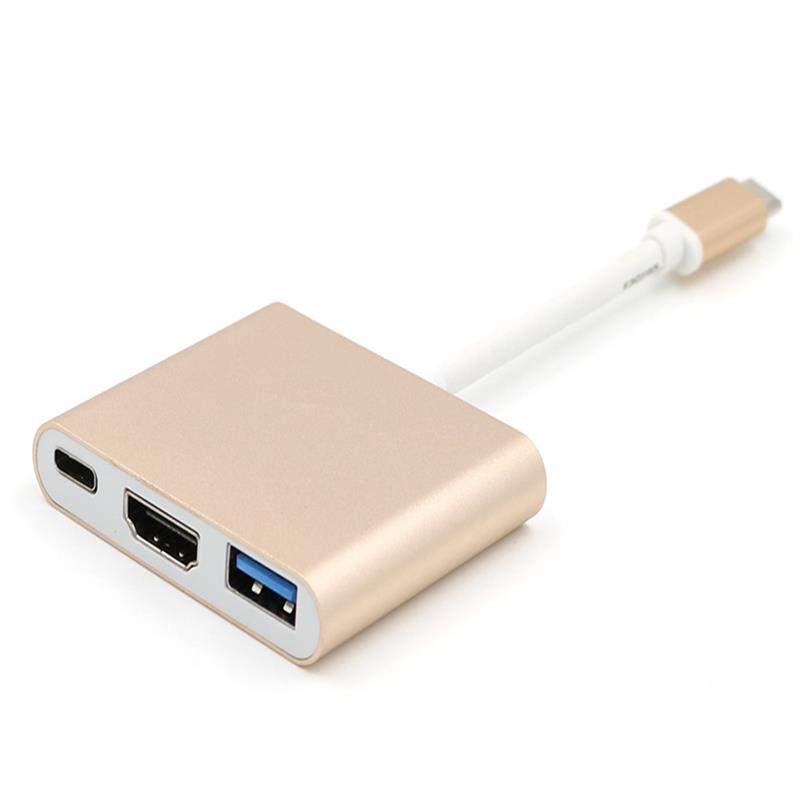 HDMI + USB 3.0 + 유형 C 허브 어댑터에 USB 유형 C