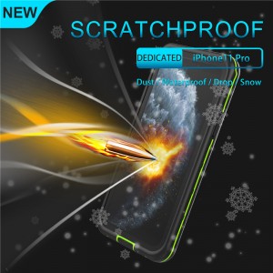 통용 방수폰 케이스 방수폰 케이스 아이폰 11pro 방수폰(검은색), 순색 뒷덮개