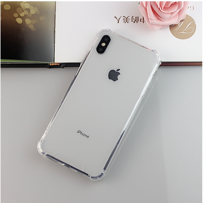 충격 방지 모서리가있는 매우 선명한 TPU + PC iPhone XS Max 폰 케이스