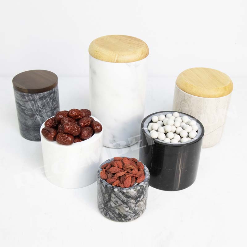 뚜껑 주방 용품 가정 용품 대리석 항아리