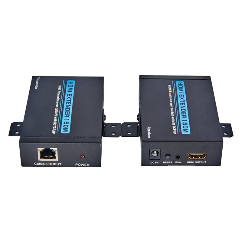 단일 cat5e / 6 케이블을 통한 V1.3 HDMI Extender 150m Full HD 1080P 지원