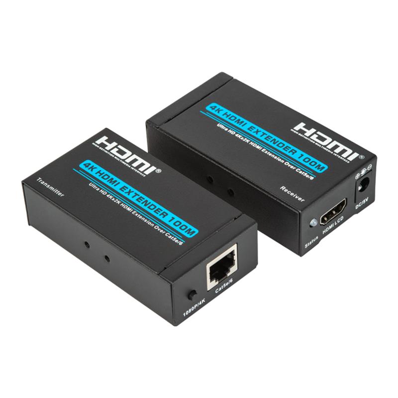 V1.4 4K HDMI 확장기 100m, 단심 5e/6 케이블 지원 초고청 4Kx2K/30Hz